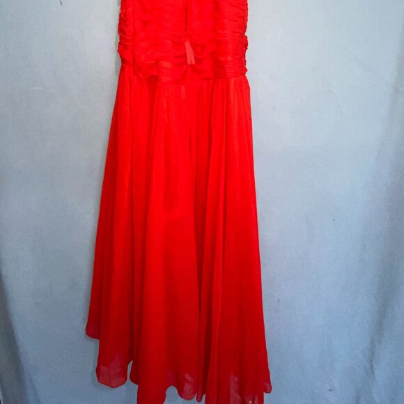 Dressale Red Chiffon Beaded Strap Formal Dress Prom Evening Gown SMALL - Picture 6 of 13
